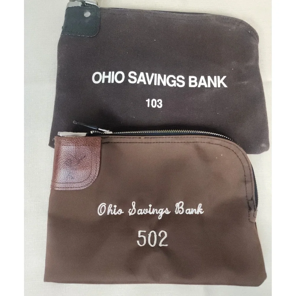 Vintage Ohio Savings Bank  locked money security bags‎ (2)